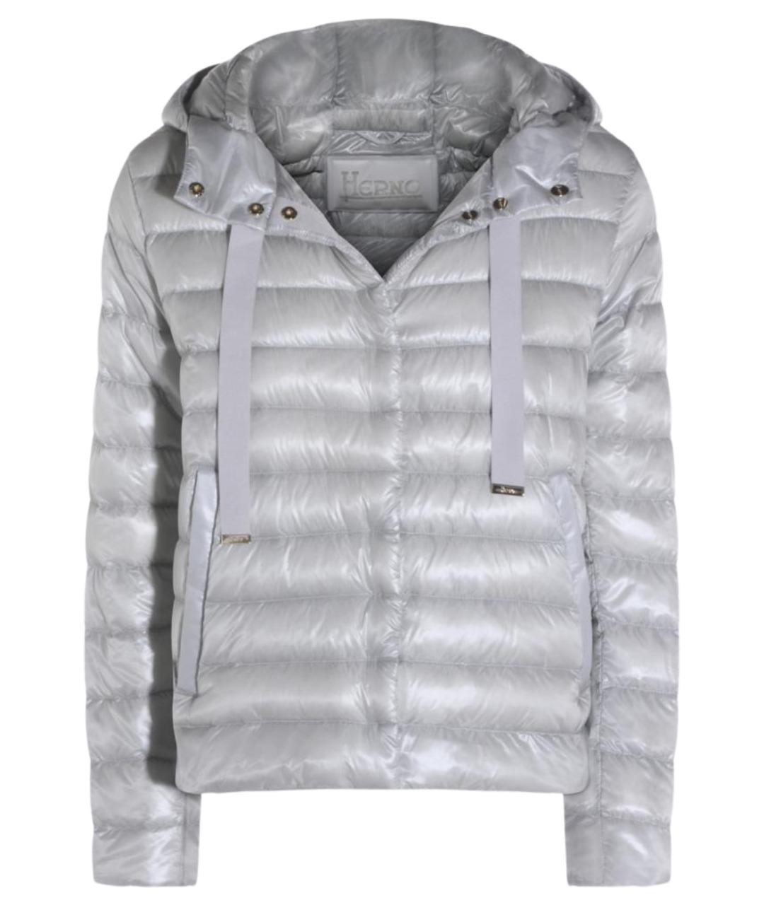 HERNO Серый полиамидовый пуховик, фото 1