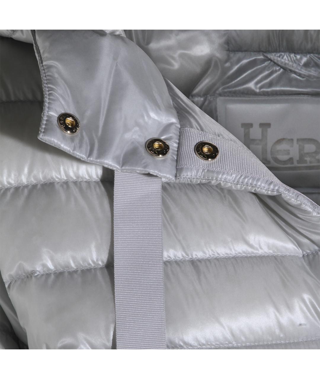 HERNO Серый полиамидовый пуховик, фото 3