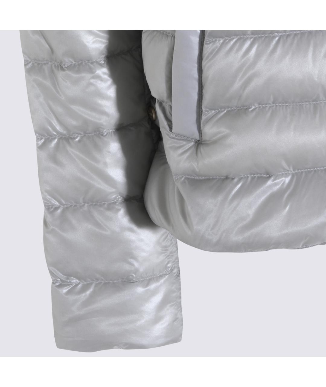 HERNO Серый полиамидовый пуховик, фото 4