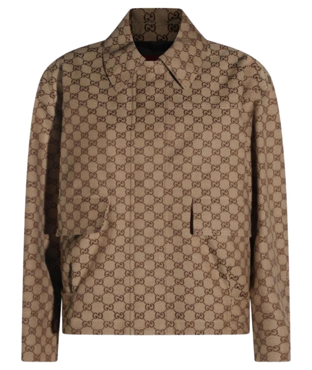 GUCCI Бежевая хлопковая куртка, фото 1