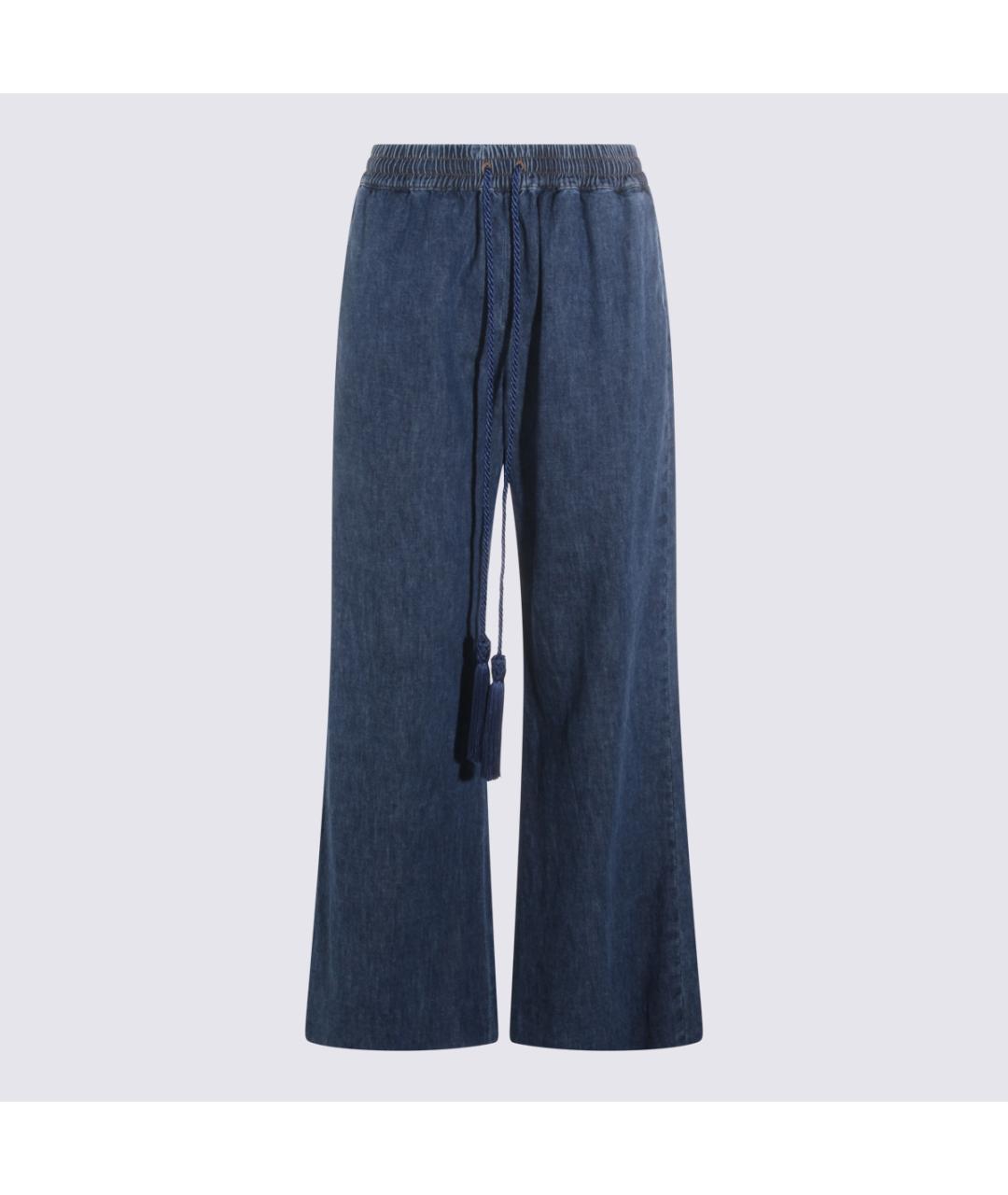 VALENTINO Синие хлопковые прямые джинсы, фото 6