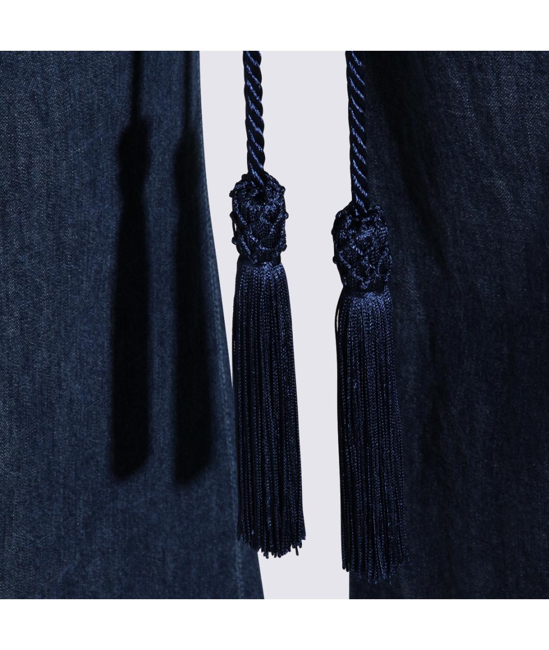 VALENTINO Синие хлопковые прямые джинсы, фото 4