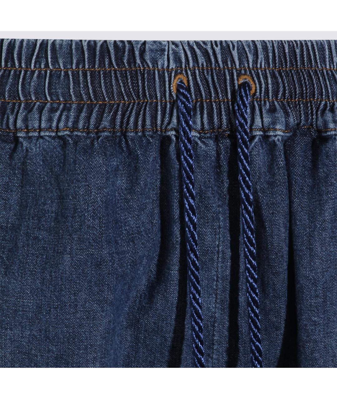 VALENTINO Синие хлопковые прямые джинсы, фото 3