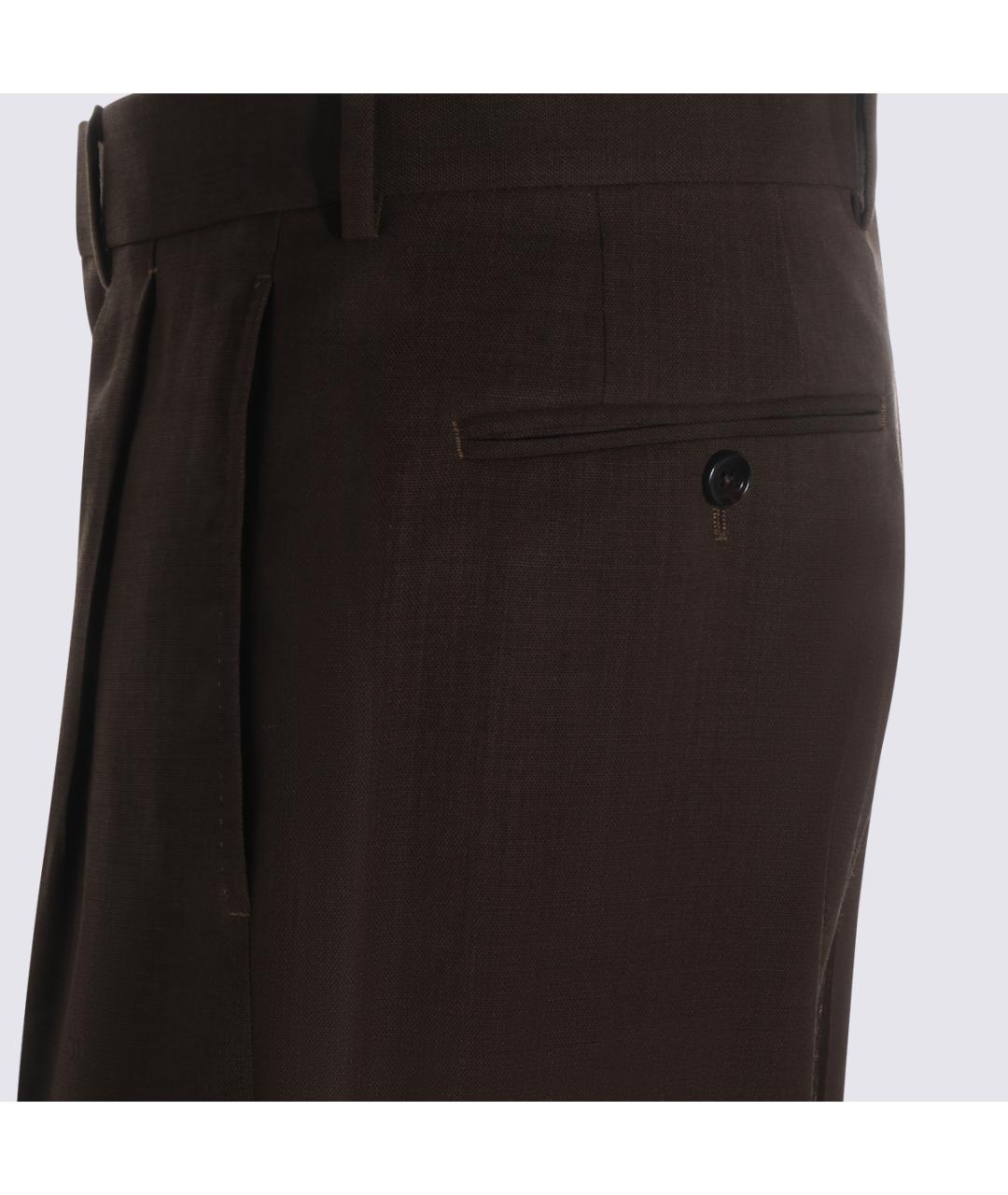TOM FORD Коричневые шерстяные классические брюки, фото 4
