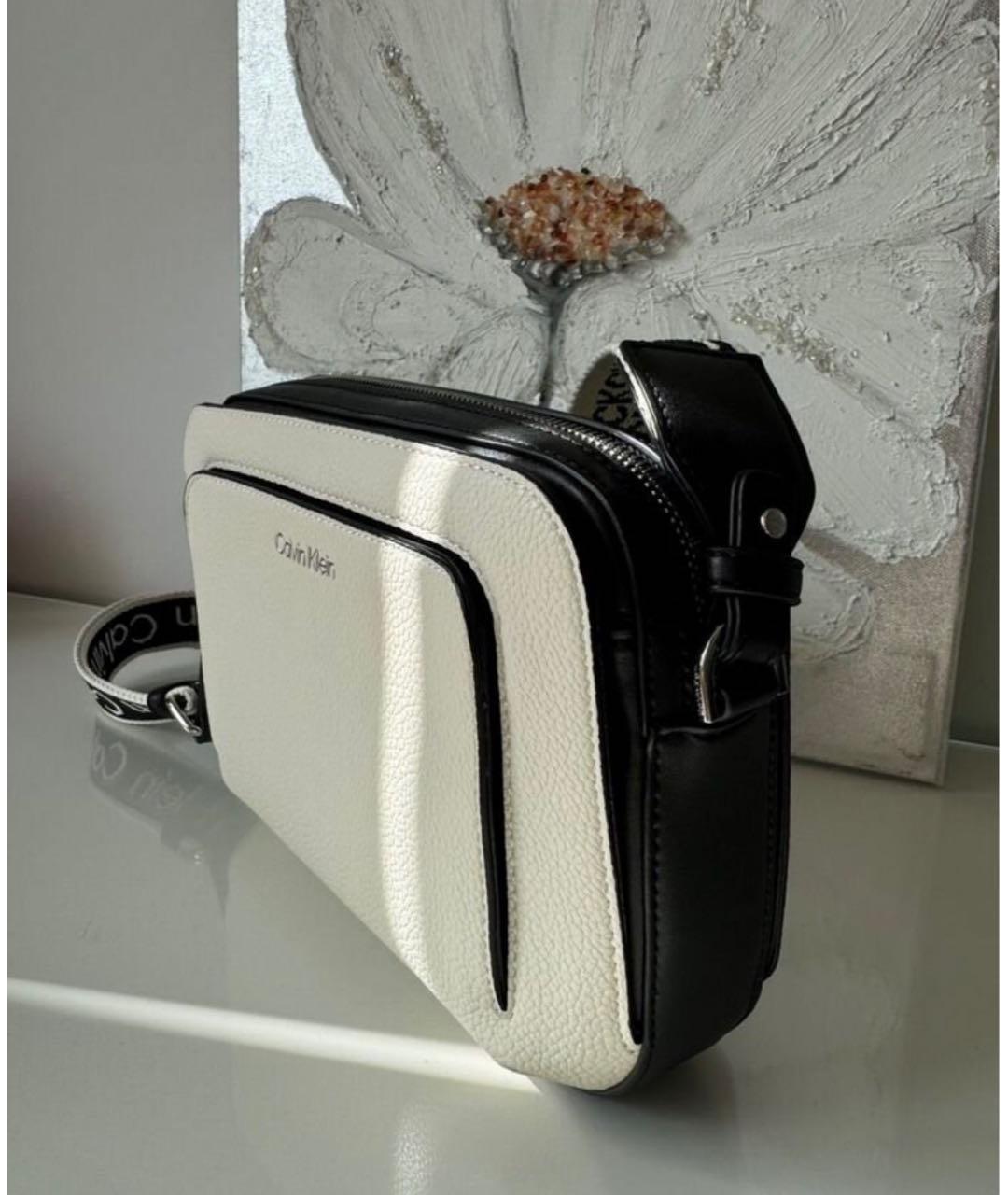 CALVIN KLEIN Белая сумка через плечо из искусственной кожи, фото 2