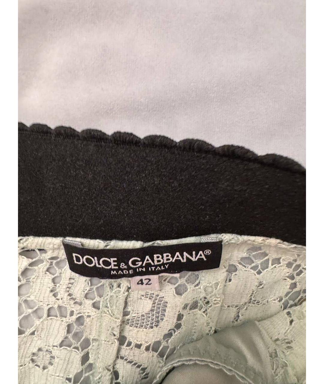 DOLCE&GABBANA Белая кружевная юбка миди, фото 4