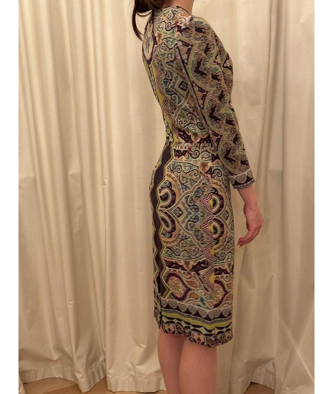 ETRO Коричневое хлопковое повседневное платье, фото 3