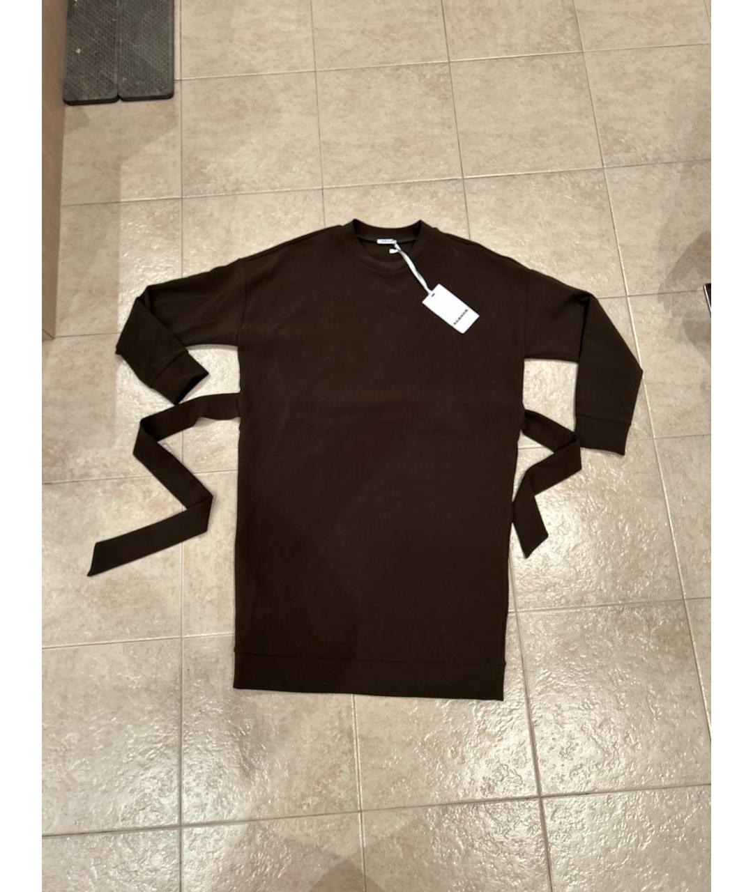 P.A.R.O.S.H. Антрацитовое полиэстеровое повседневное платье, фото 6