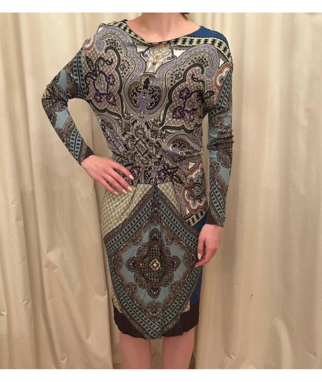 ETRO Мульти хлопковое повседневное платье, фото 6