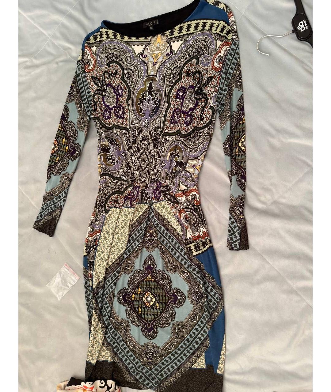 ETRO Мульти хлопковое повседневное платье, фото 4