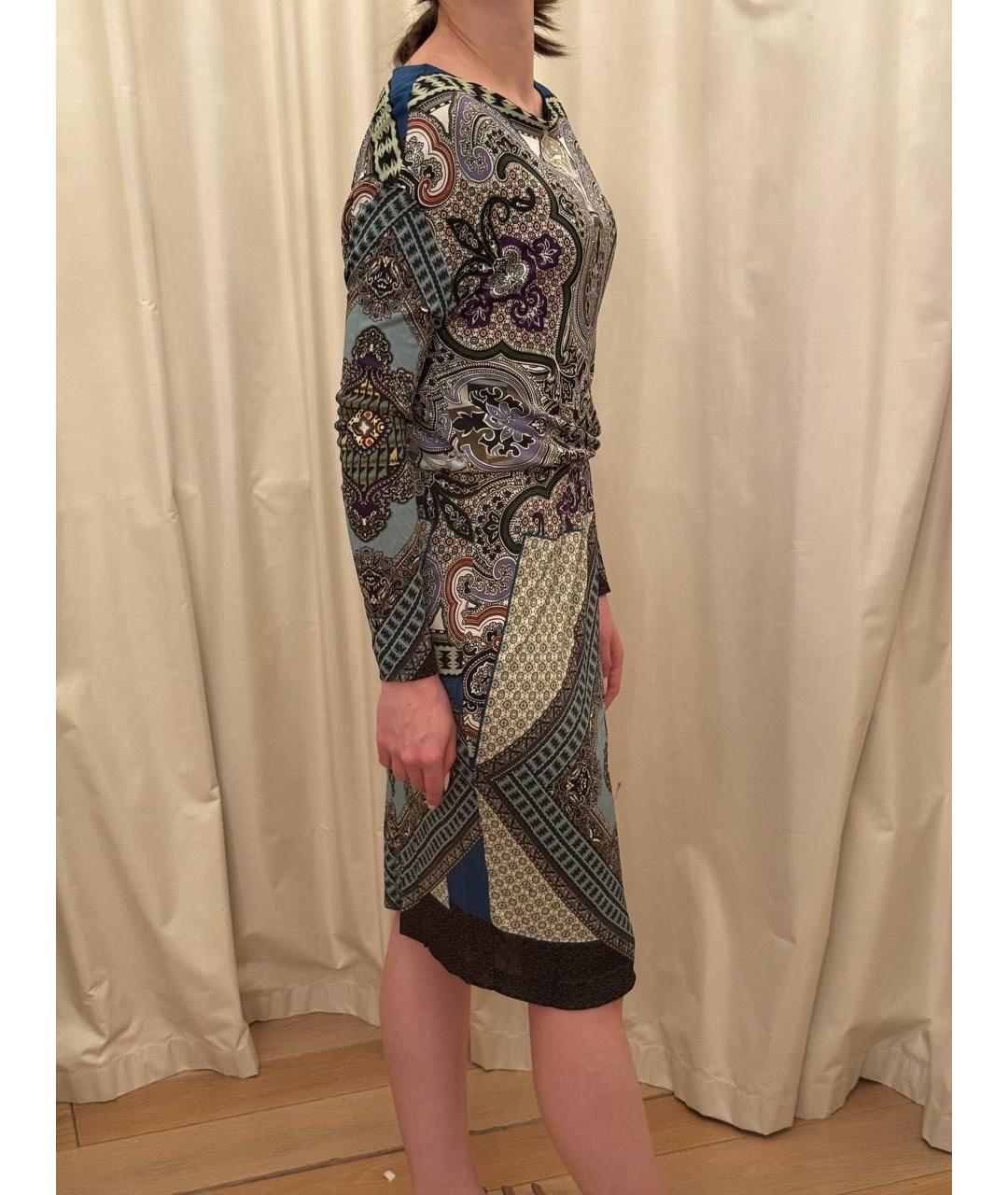 ETRO Мульти хлопковое повседневное платье, фото 3