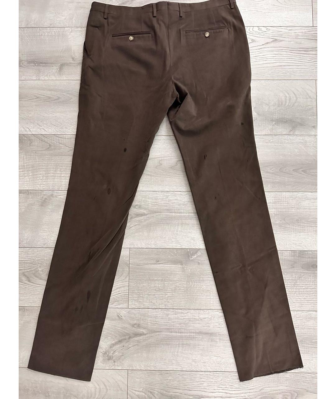 BILLIONAIRE Коричневые хлопковые повседневные брюки, фото 2