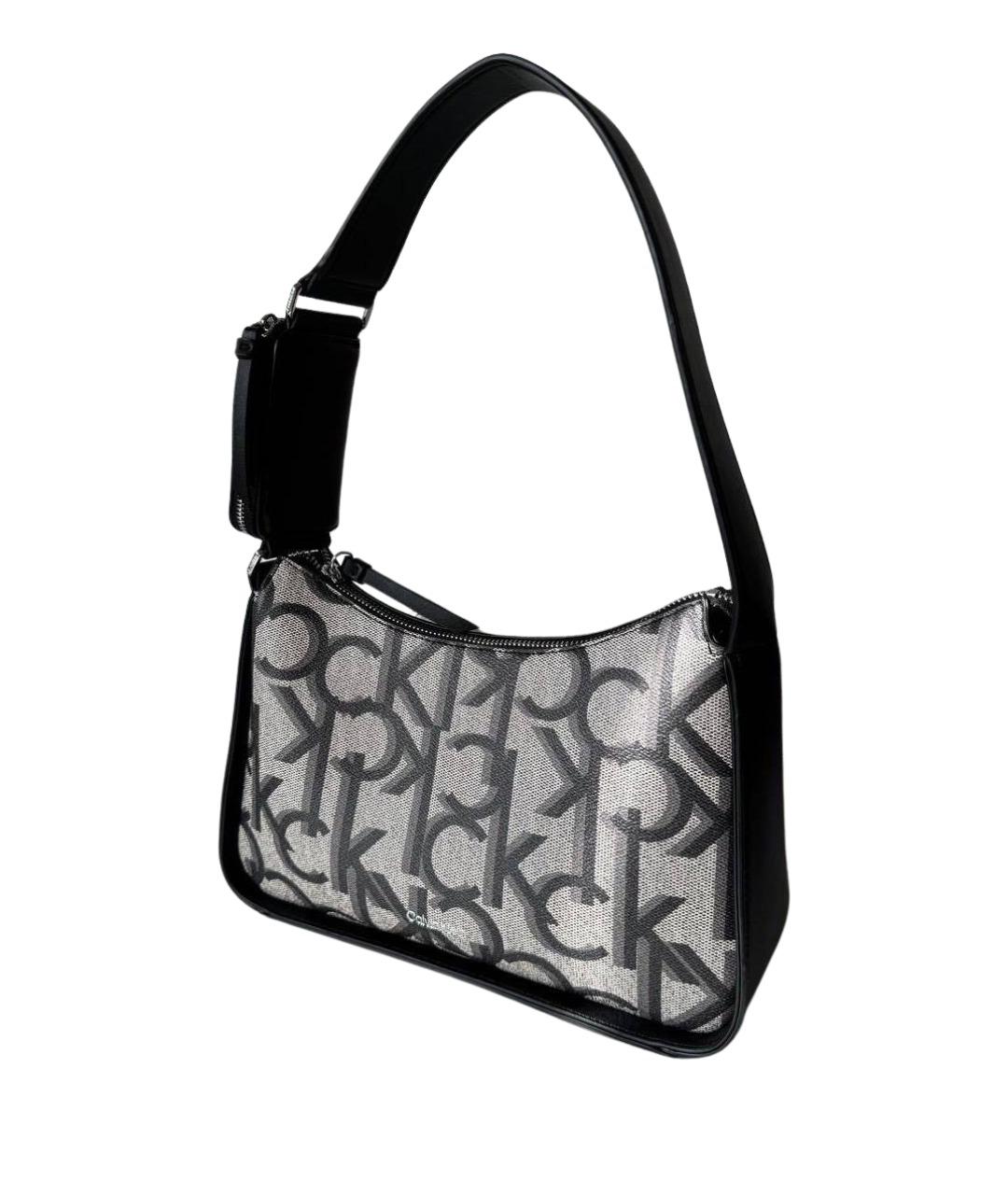 CALVIN KLEIN Серая сумка через плечо из искусственной кожи, фото 1