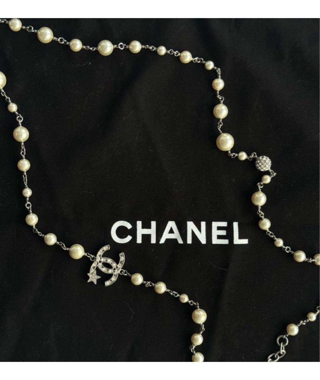 CHANEL Серебряное металлическое колье, фото 3