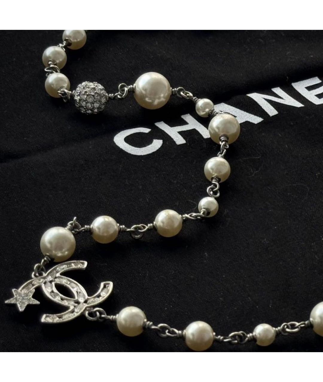 CHANEL Серебряное металлическое колье, фото 5