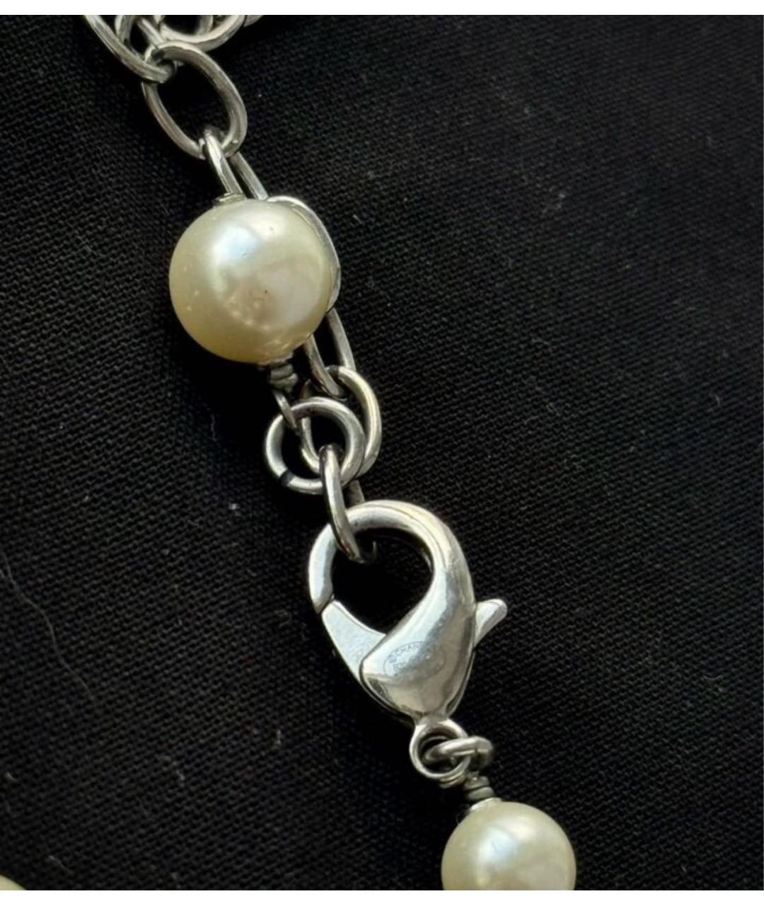 CHANEL Серебряное металлическое колье, фото 4
