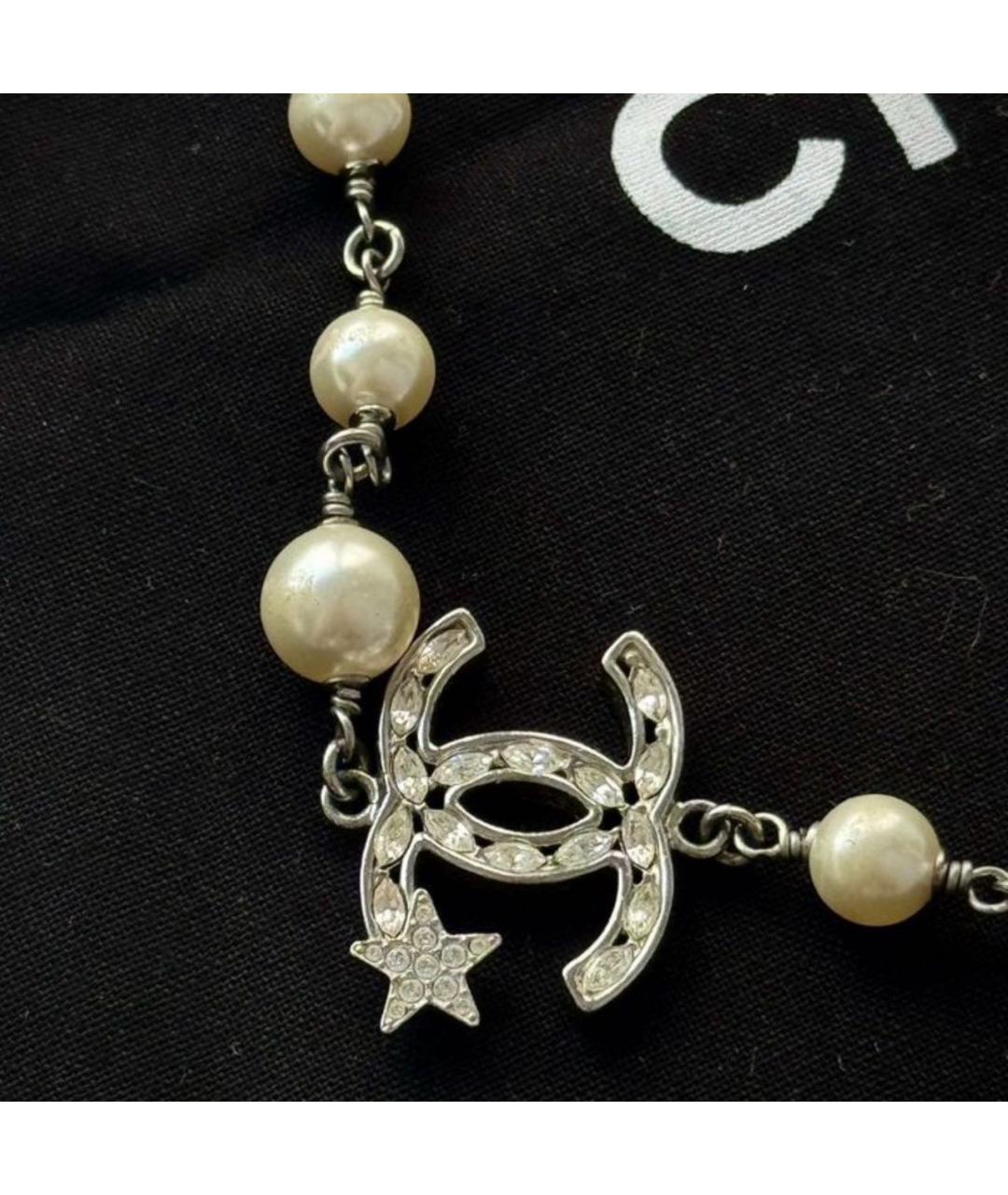 CHANEL Серебряное металлическое колье, фото 2