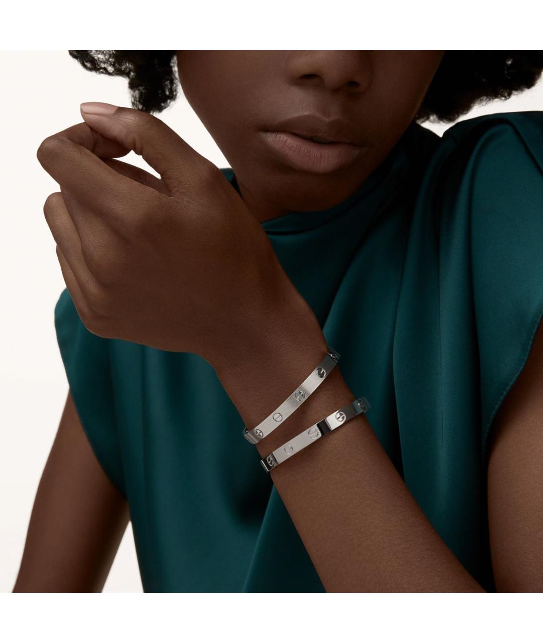 CARTIER Серебрянный браслет из белого золота, фото 2