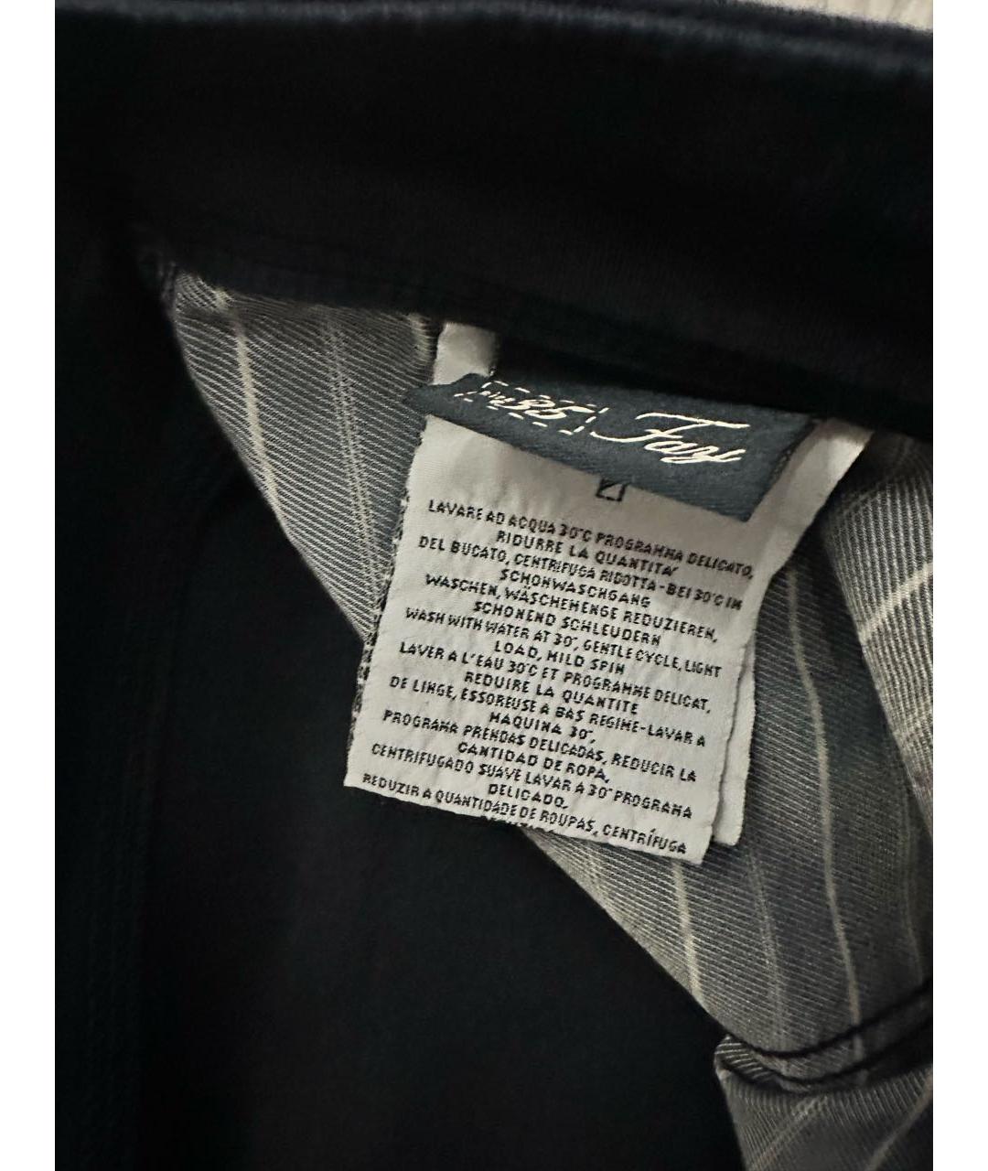 FAY Темно-синие хлопко-эластановые повседневные брюки, фото 5