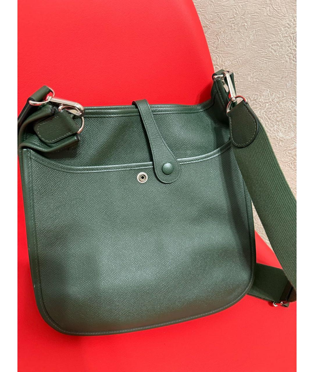 HERMES Зеленая кожаная сумка через плечо, фото 3