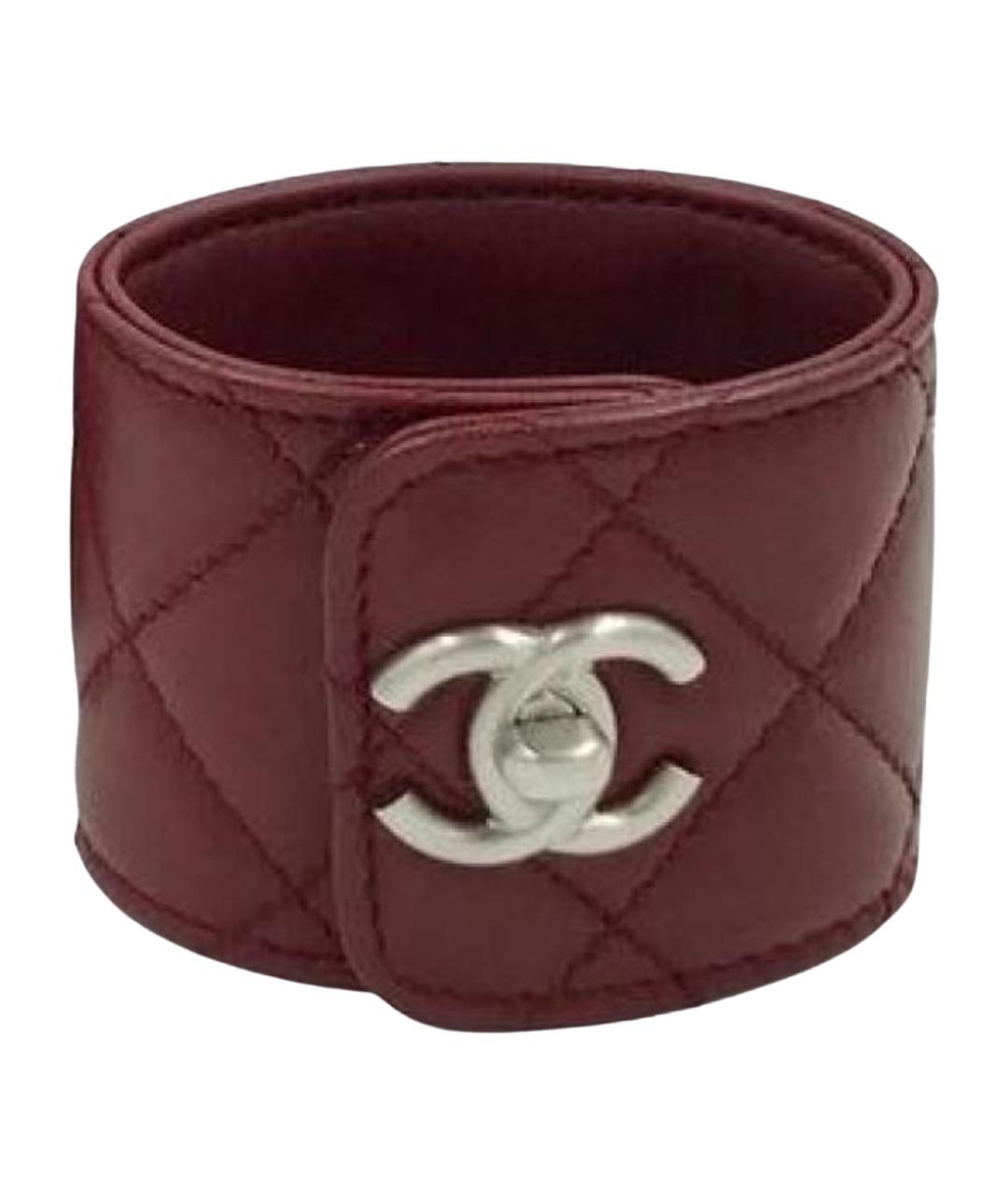 CHANEL Красный кожаный браслет, фото 1