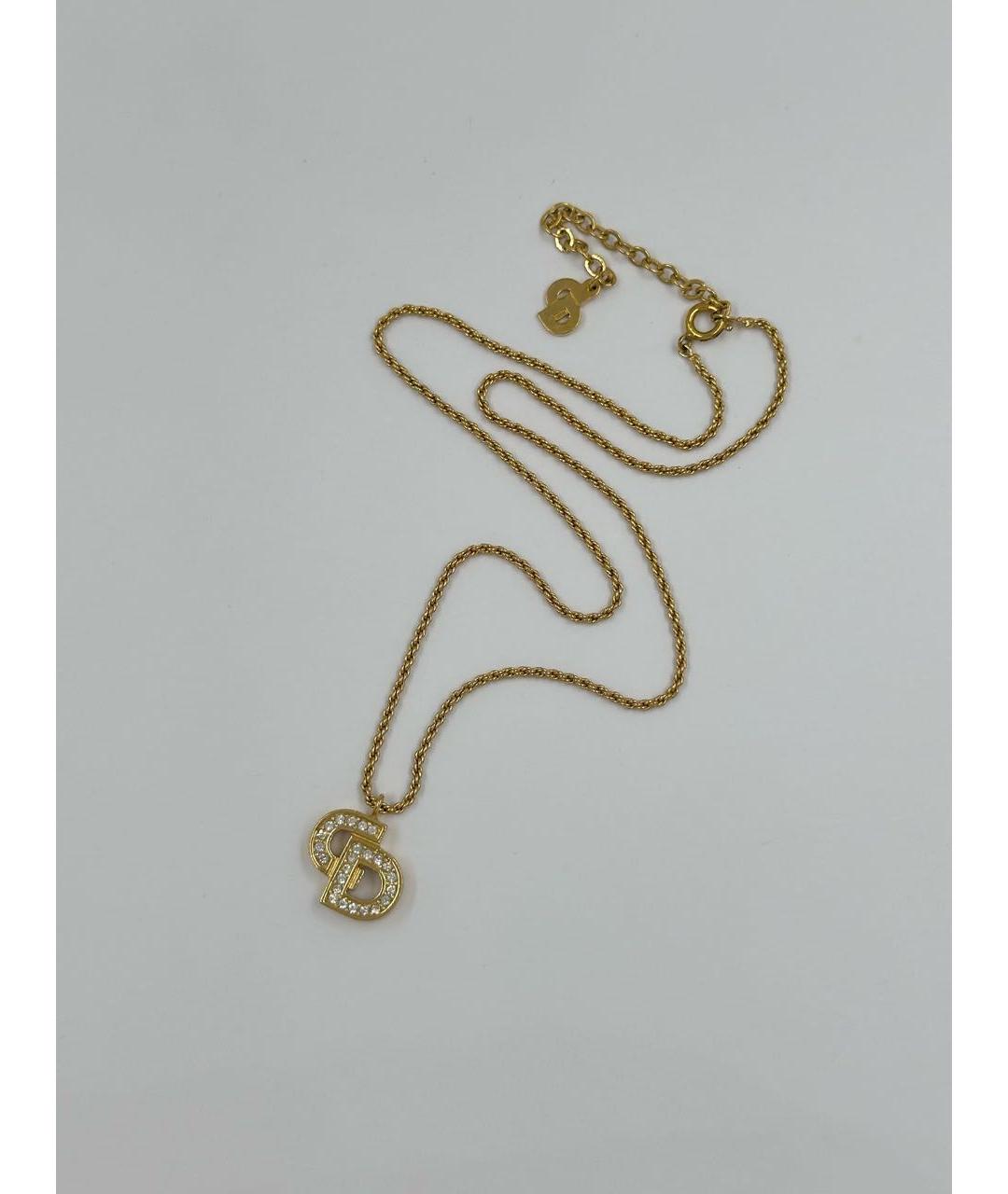 CHRISTIAN DIOR Золотая металлическая подвеска, фото 8