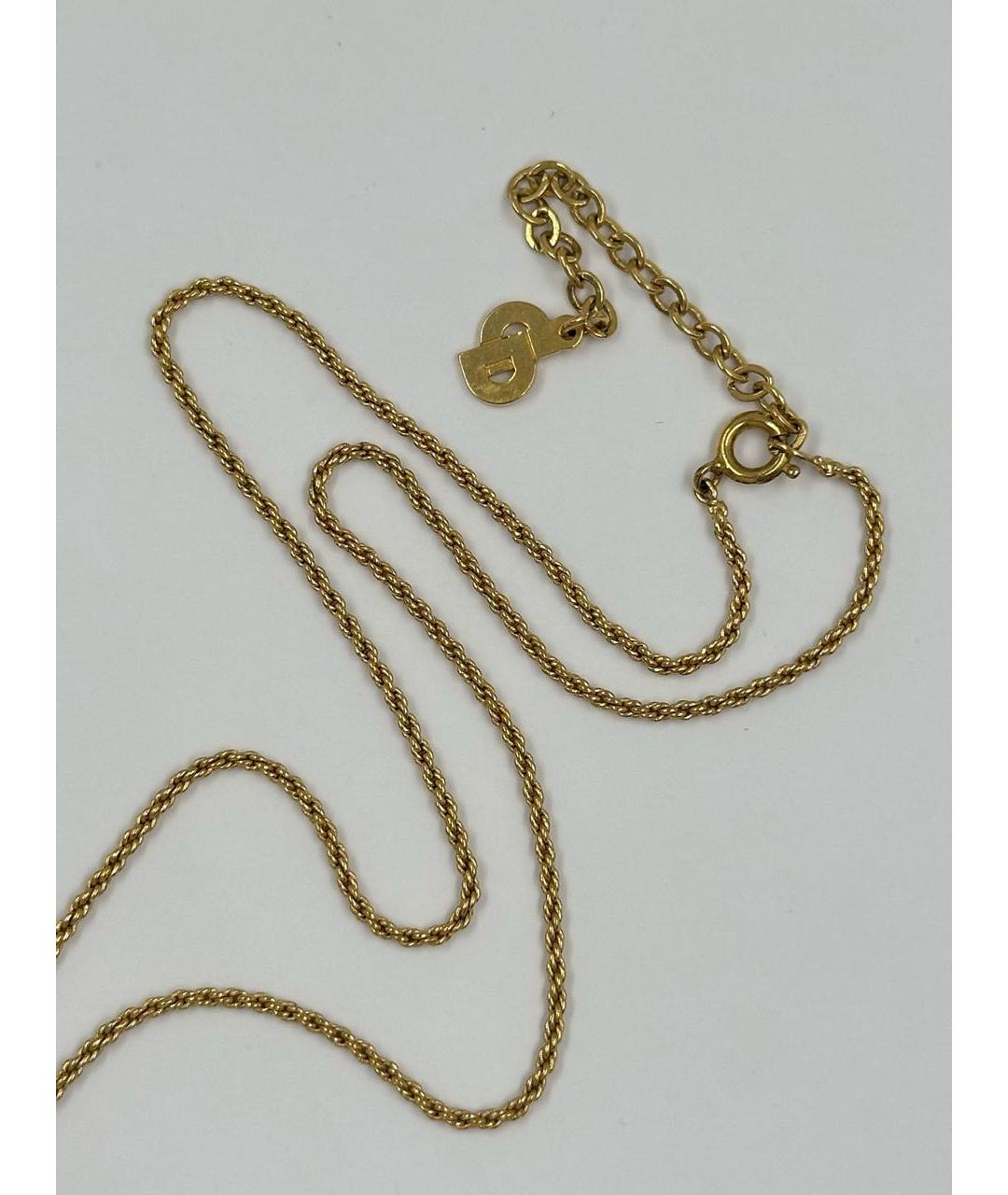 CHRISTIAN DIOR Золотая металлическая подвеска, фото 2