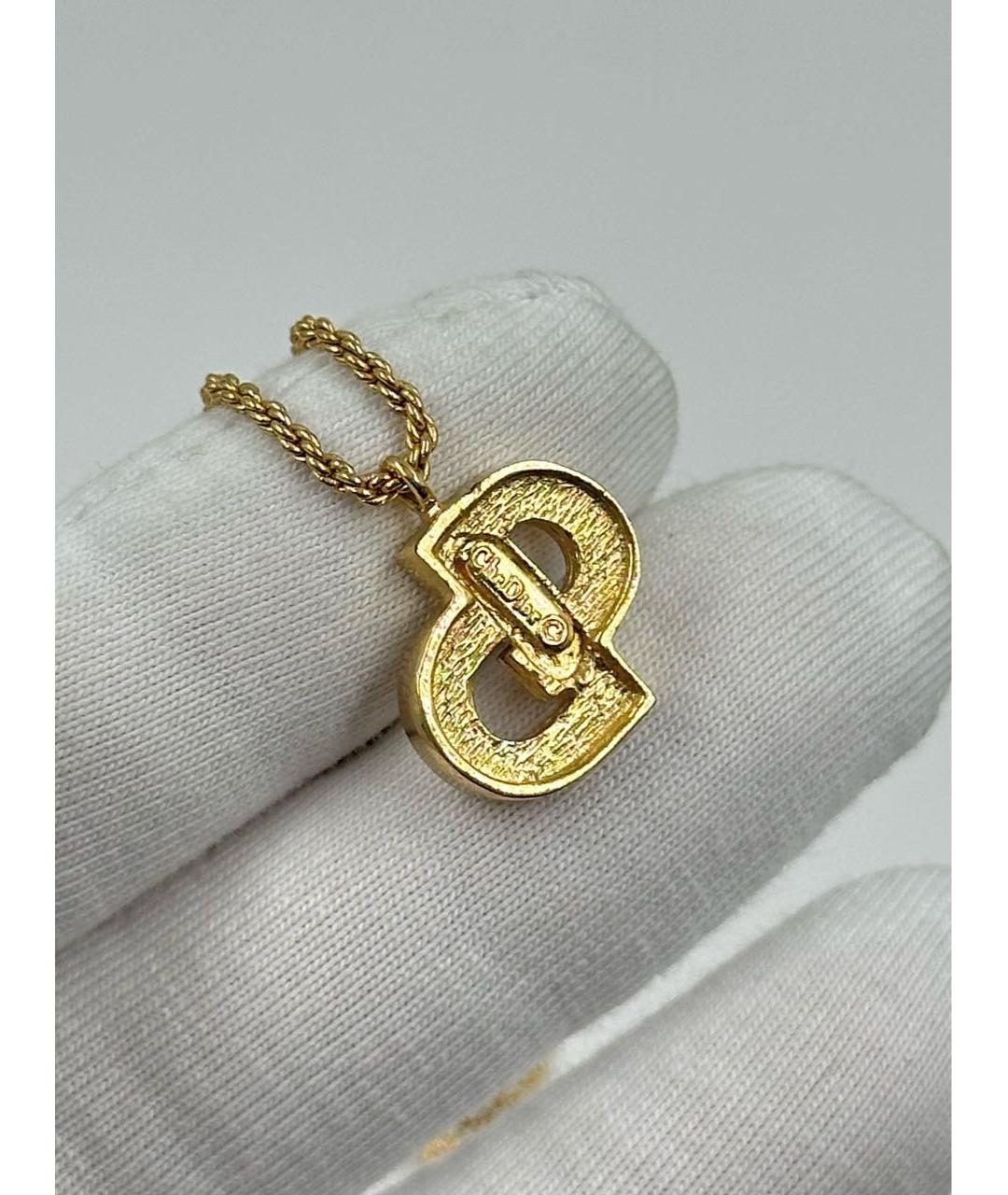CHRISTIAN DIOR Золотая металлическая подвеска, фото 5