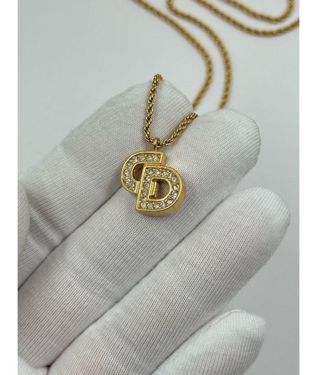 CHRISTIAN DIOR Золотая металлическая подвеска, фото 4