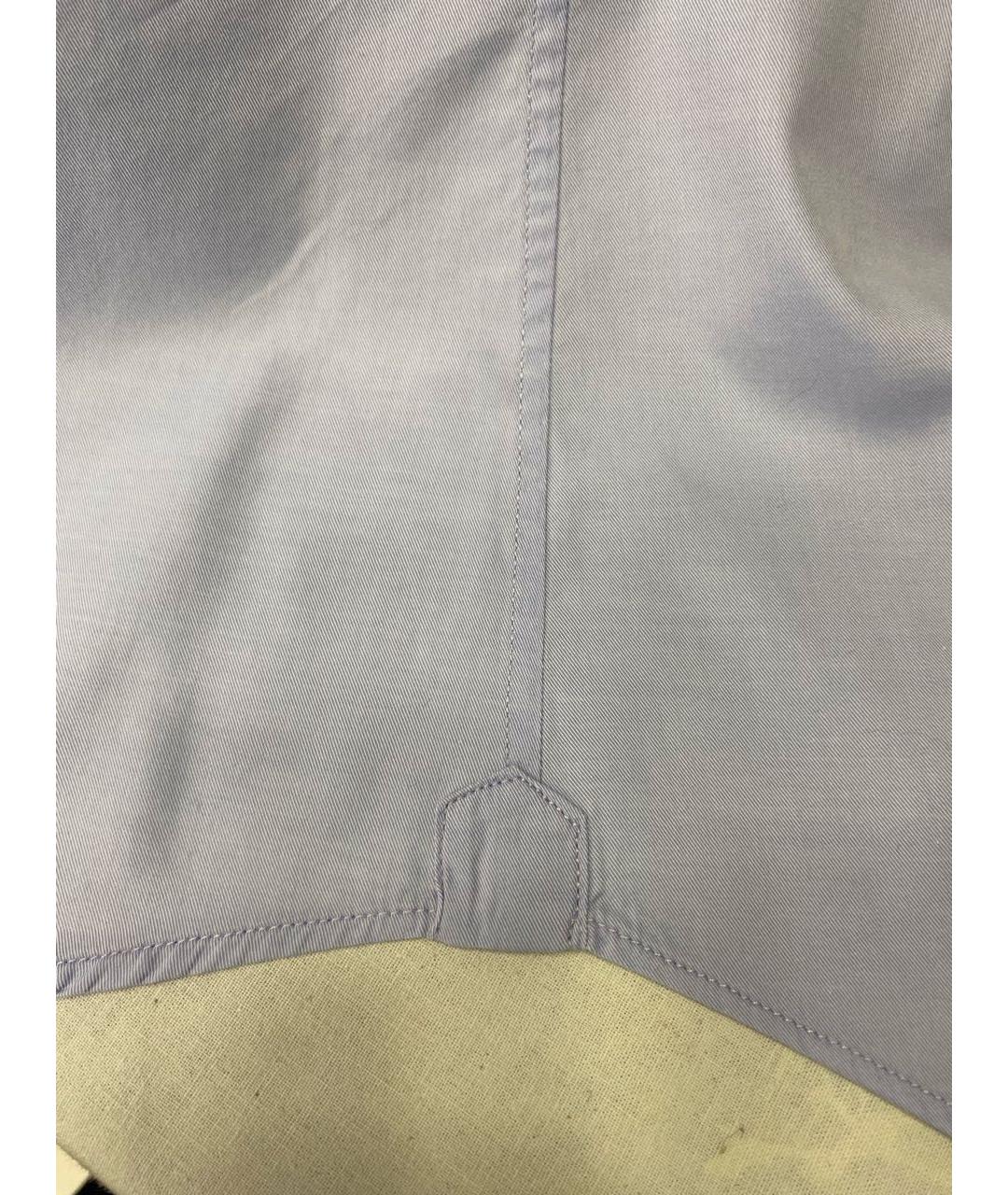 BRUNELLO CUCINELLI Голубая хлопковая классическая рубашка, фото 5