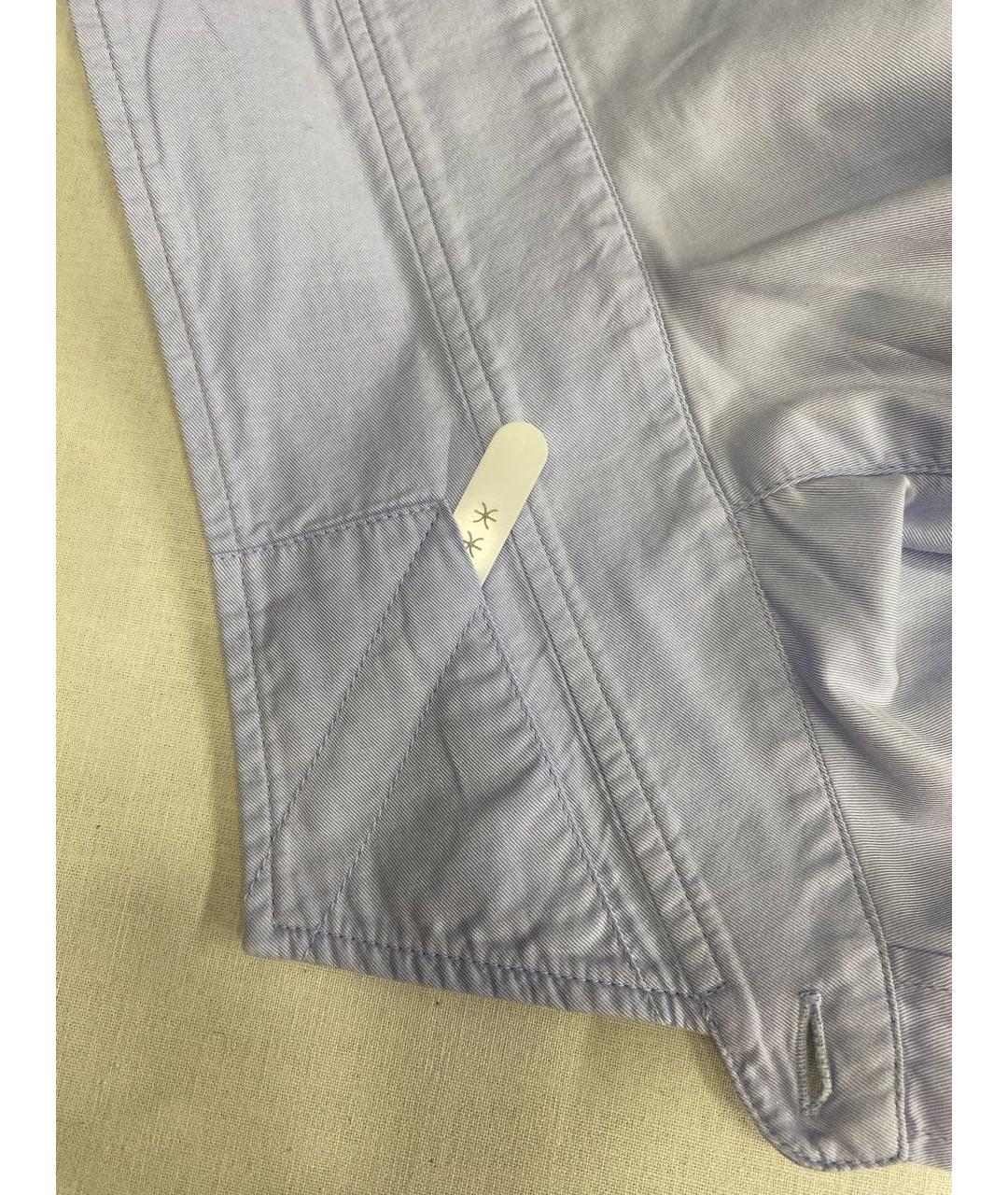 BRUNELLO CUCINELLI Голубая хлопковая классическая рубашка, фото 6