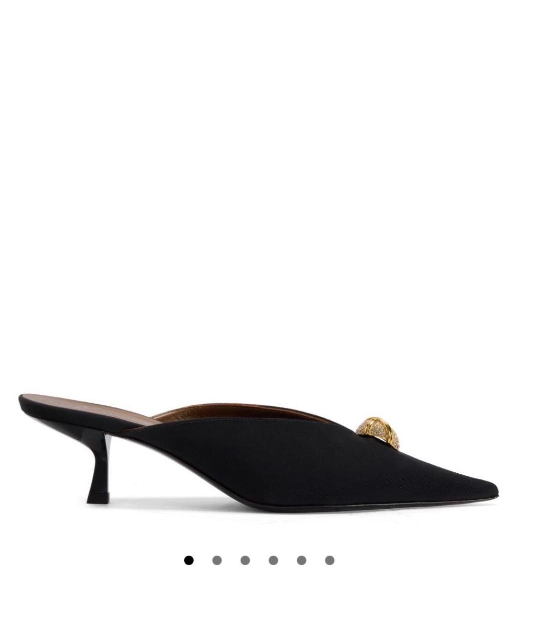 GIUSEPPE ZANOTTI DESIGN Черные кожаные мюли, фото 5