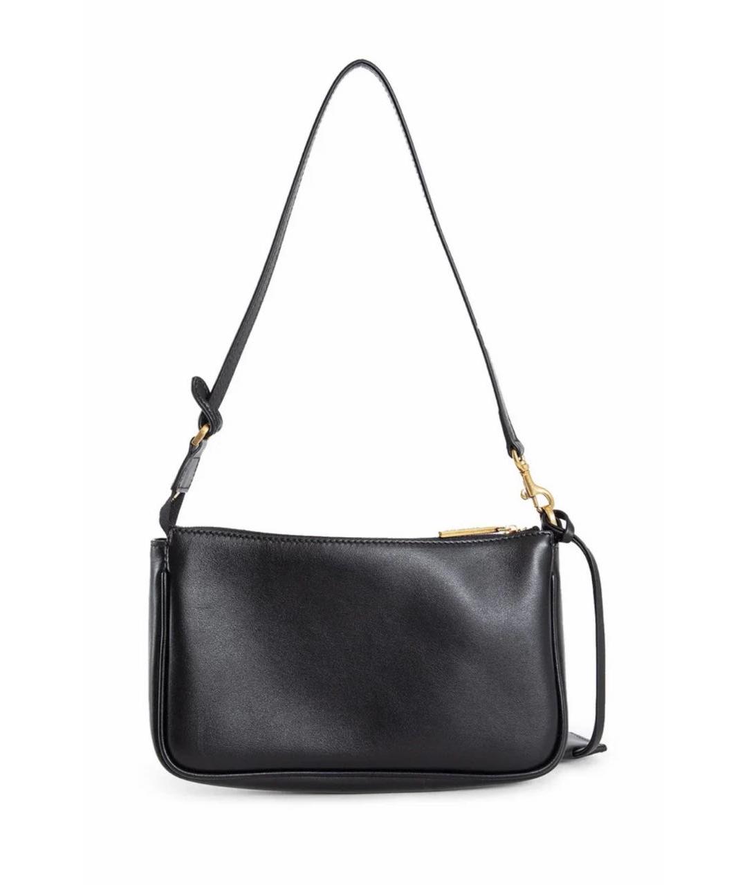 BALENCIAGA Черная кожаная сумка через плечо, фото 2