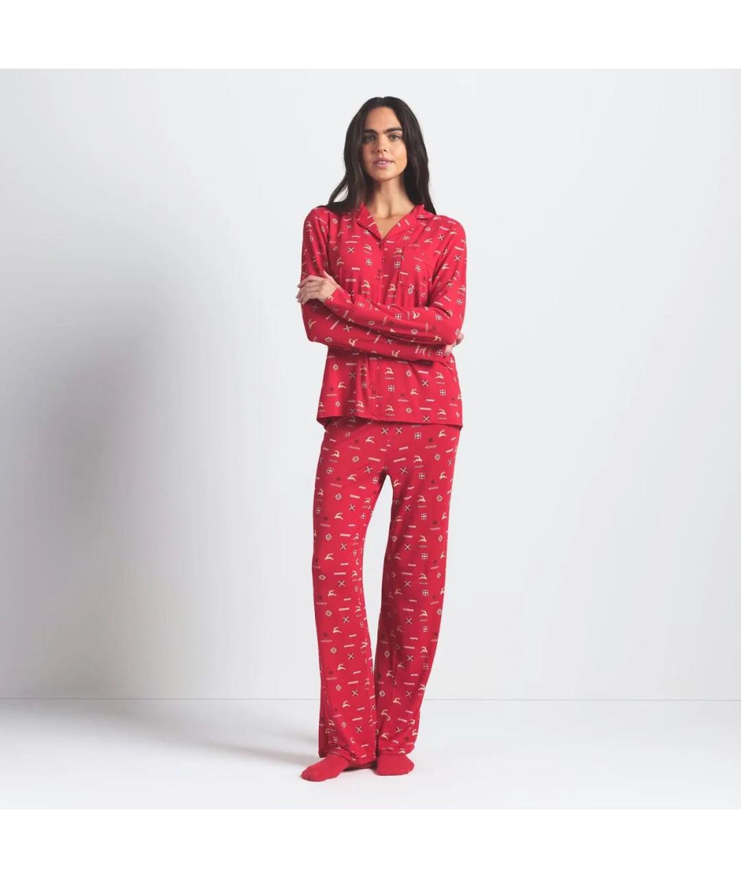 SKIMS Красная пижама, фото 2