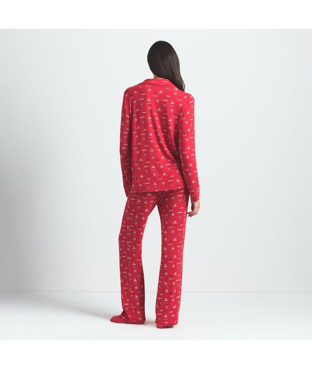 SKIMS Красная пижама, фото 3