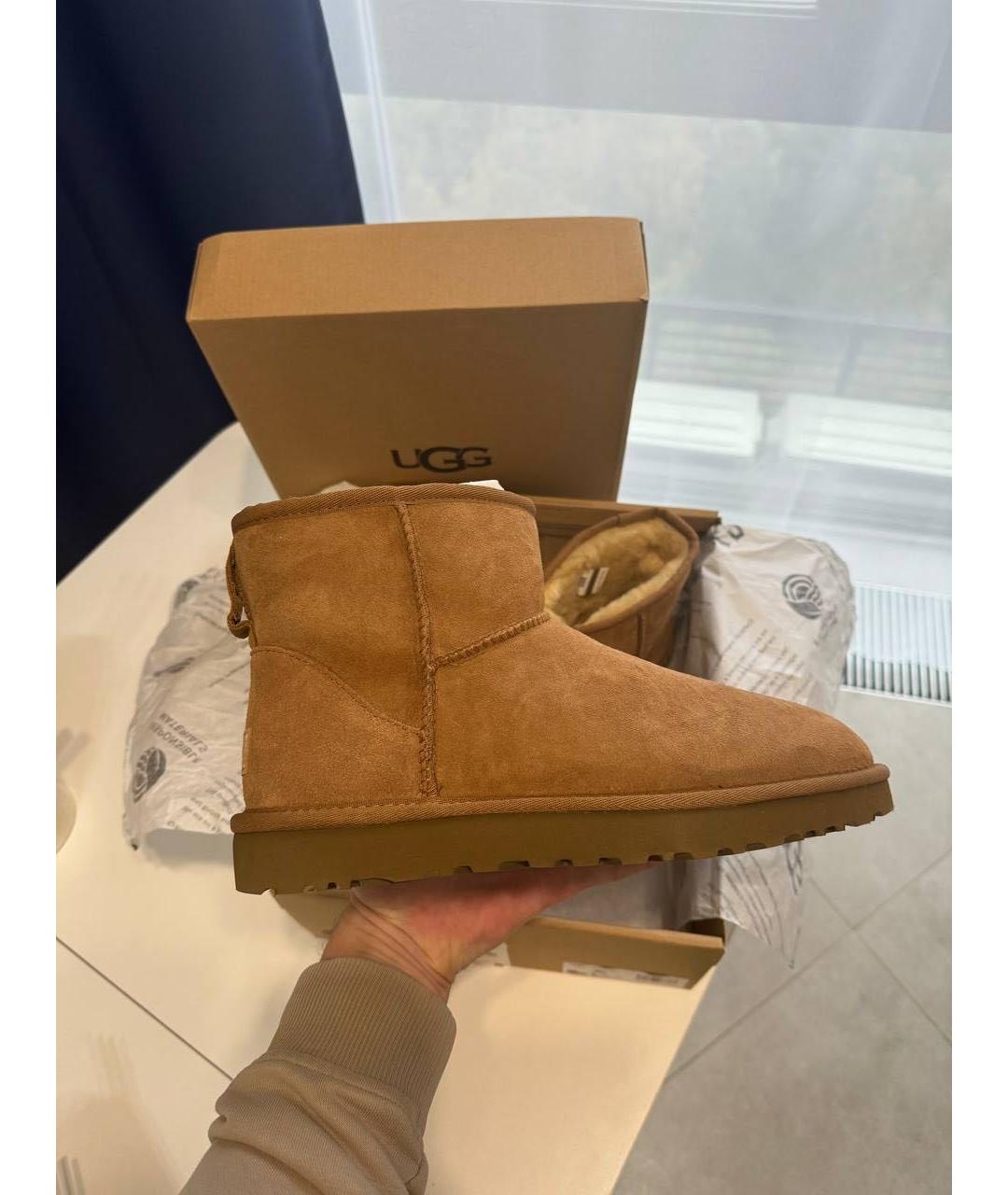 UGG AUSTRALIA Коричневые замшевые ботинки, фото 7