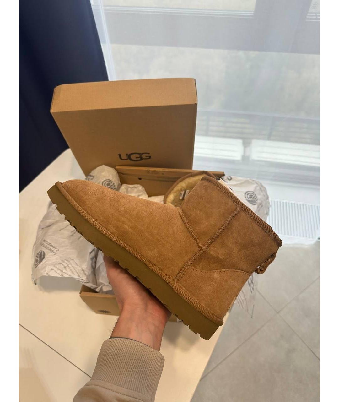 UGG AUSTRALIA Коричневые замшевые ботинки, фото 5