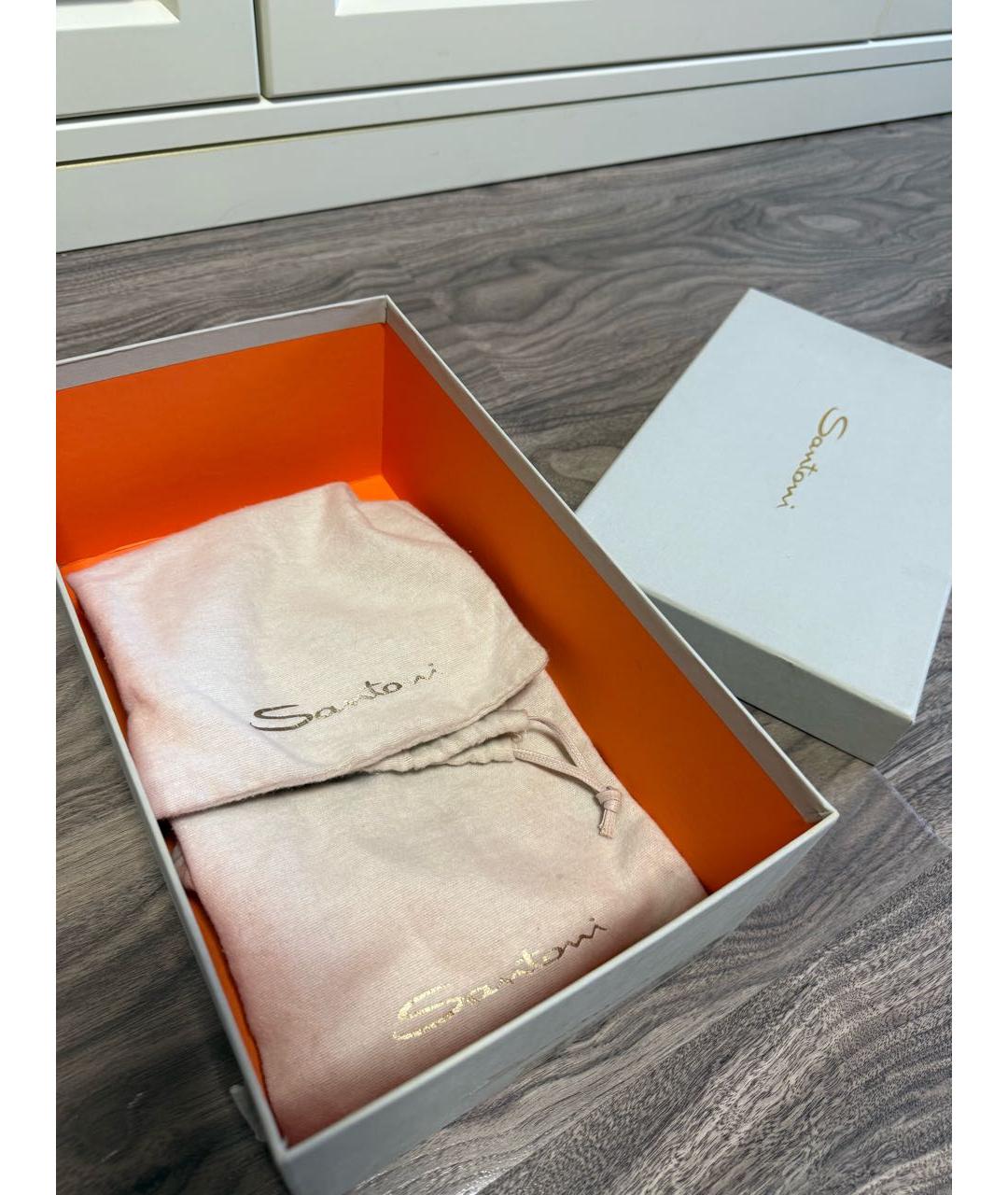 SANTONI Серые замшевые кеды, фото 8