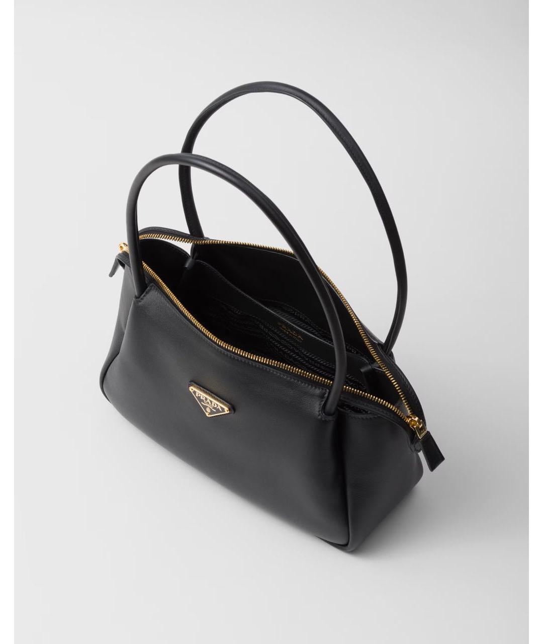 PRADA Черная кожаная сумка через плечо, фото 5