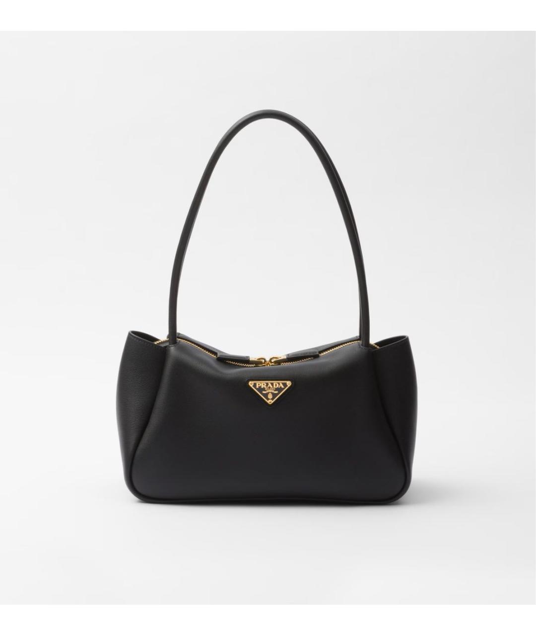 PRADA Черная кожаная сумка через плечо, фото 8