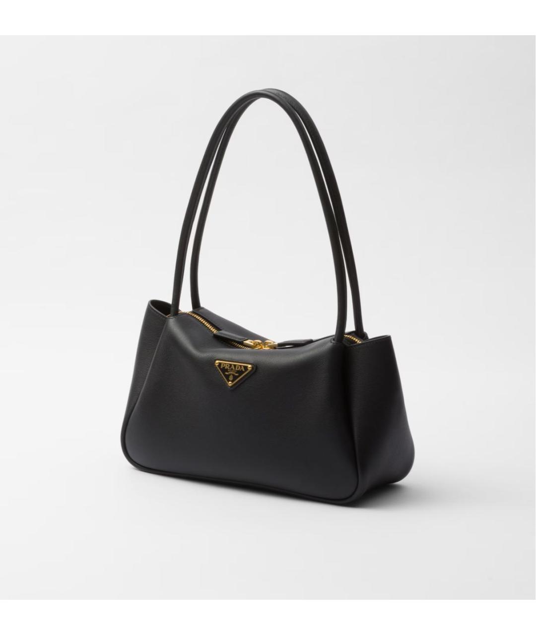 PRADA Черная кожаная сумка через плечо, фото 3