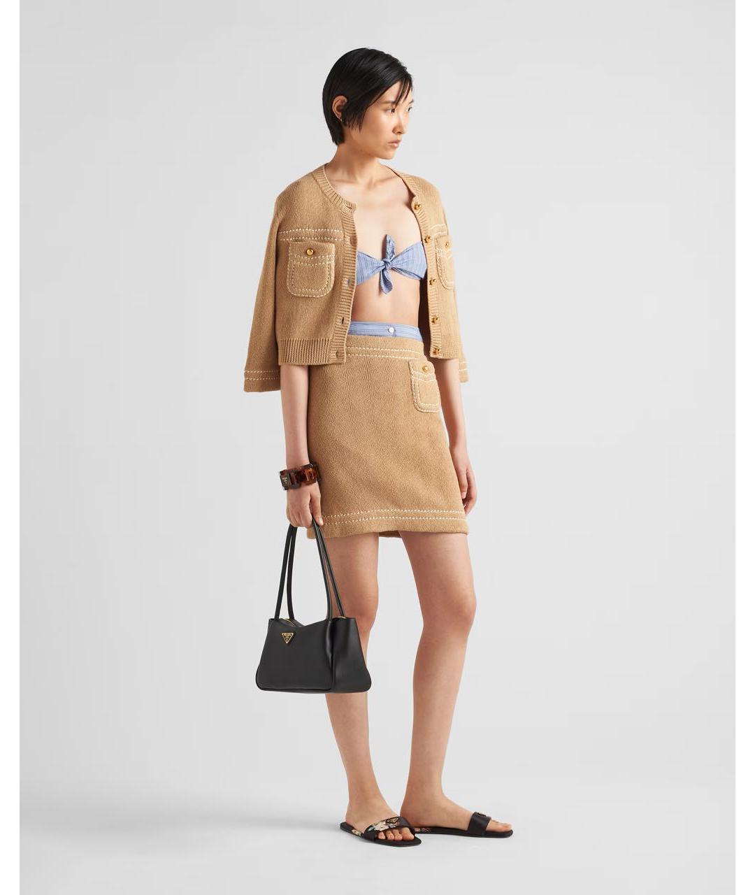 PRADA Черная кожаная сумка через плечо, фото 2