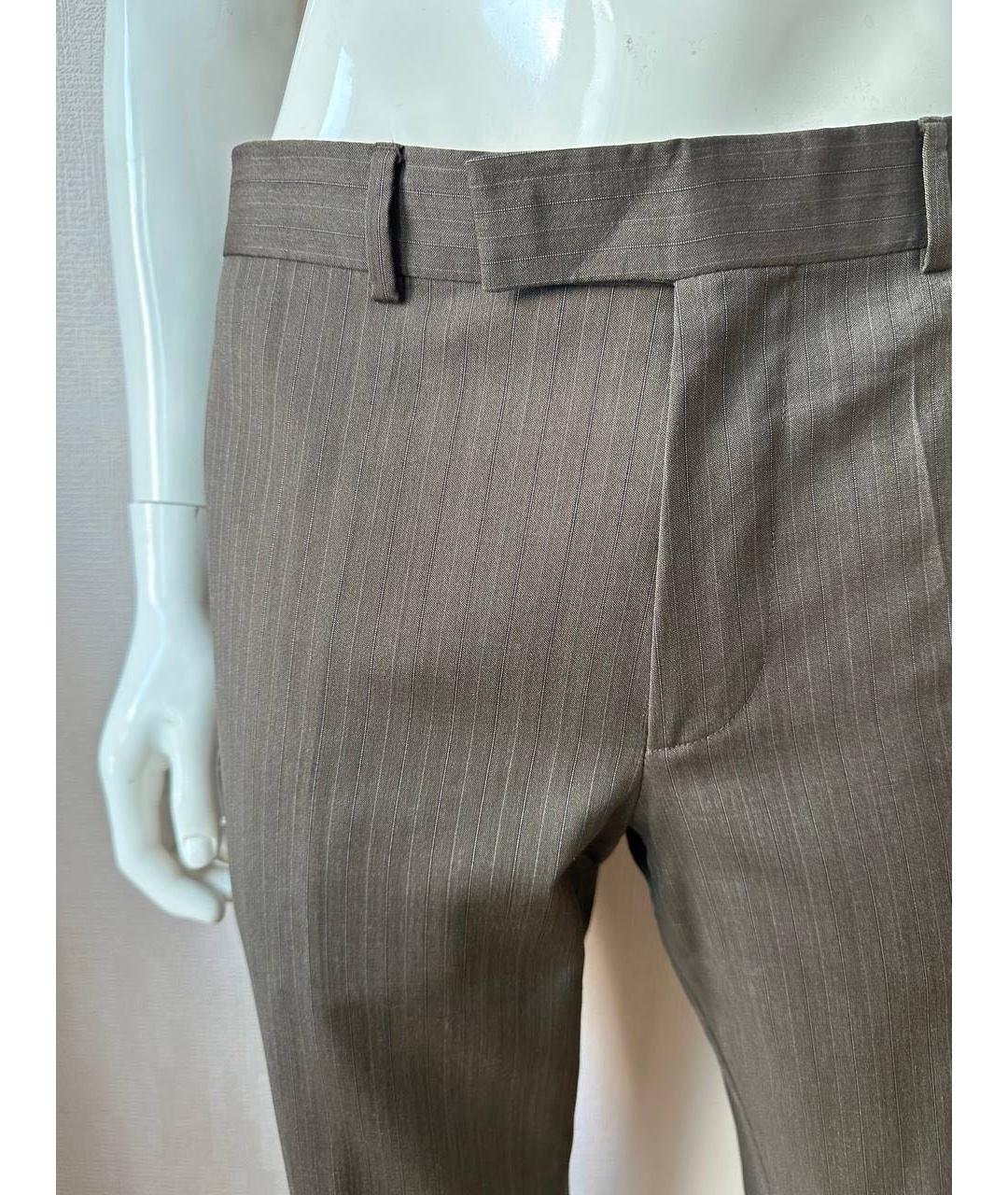 HUGO BOSS Коричневые шерстяные классические брюки, фото 5