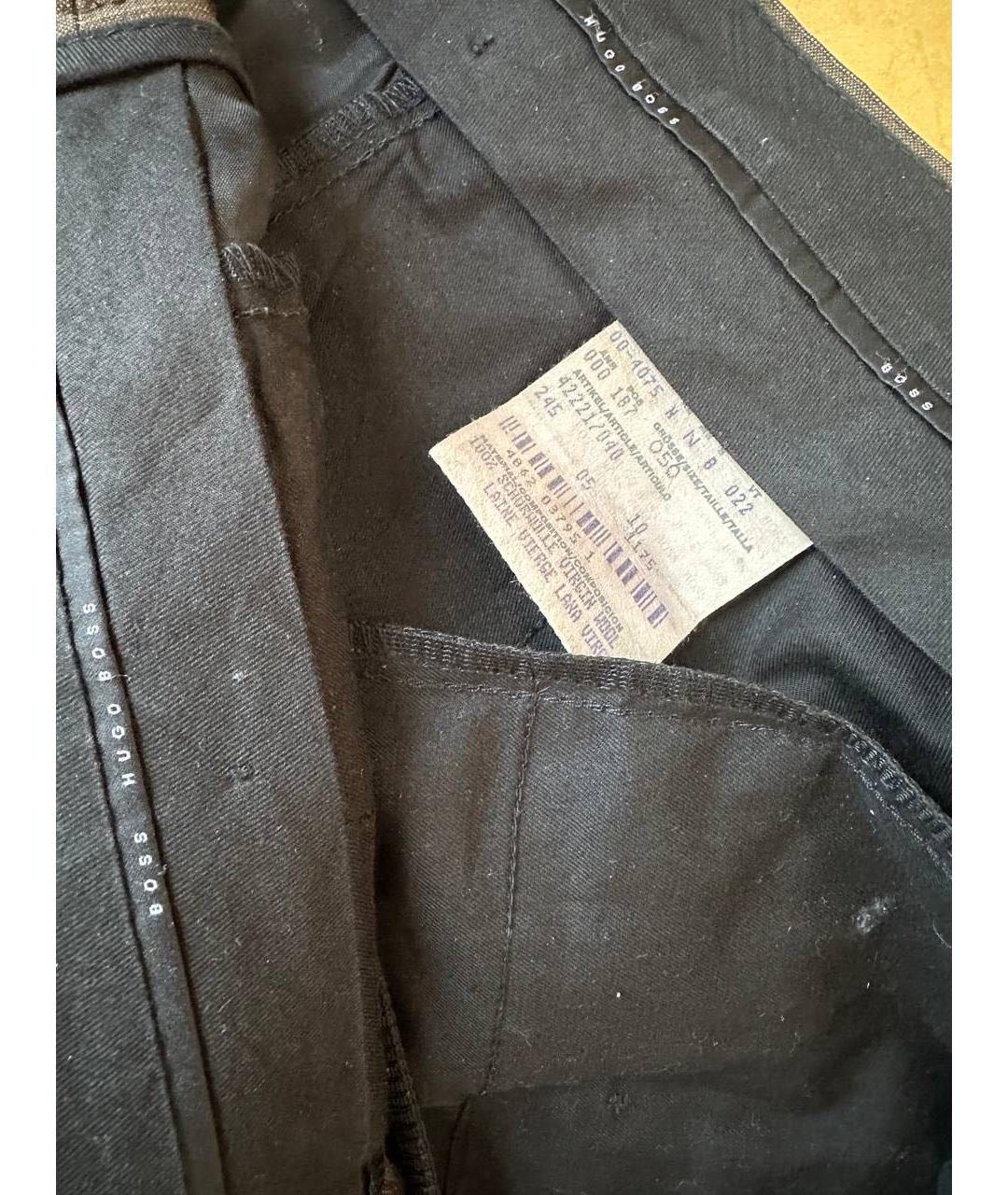 HUGO BOSS Коричневые шерстяные классические брюки, фото 4