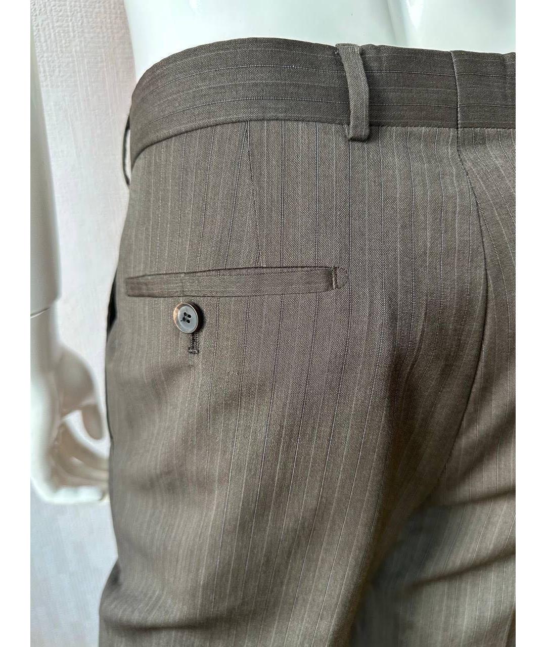 HUGO BOSS Коричневые шерстяные классические брюки, фото 6