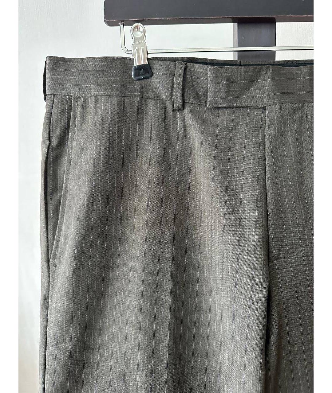 HUGO BOSS Коричневые шерстяные классические брюки, фото 3