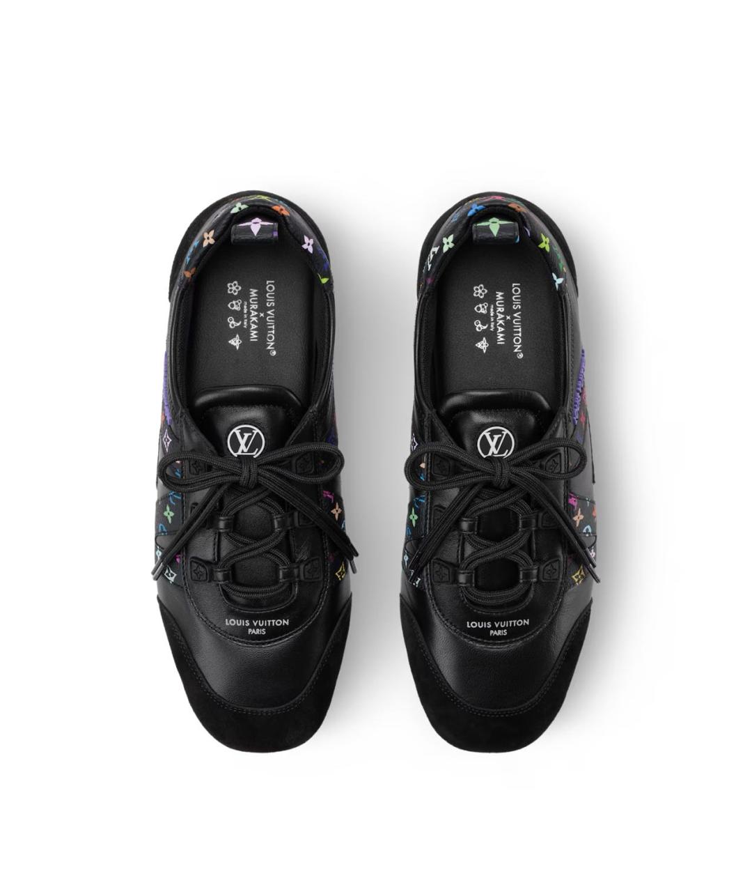 LOUIS VUITTON Черные кожаные кроссовки, фото 3