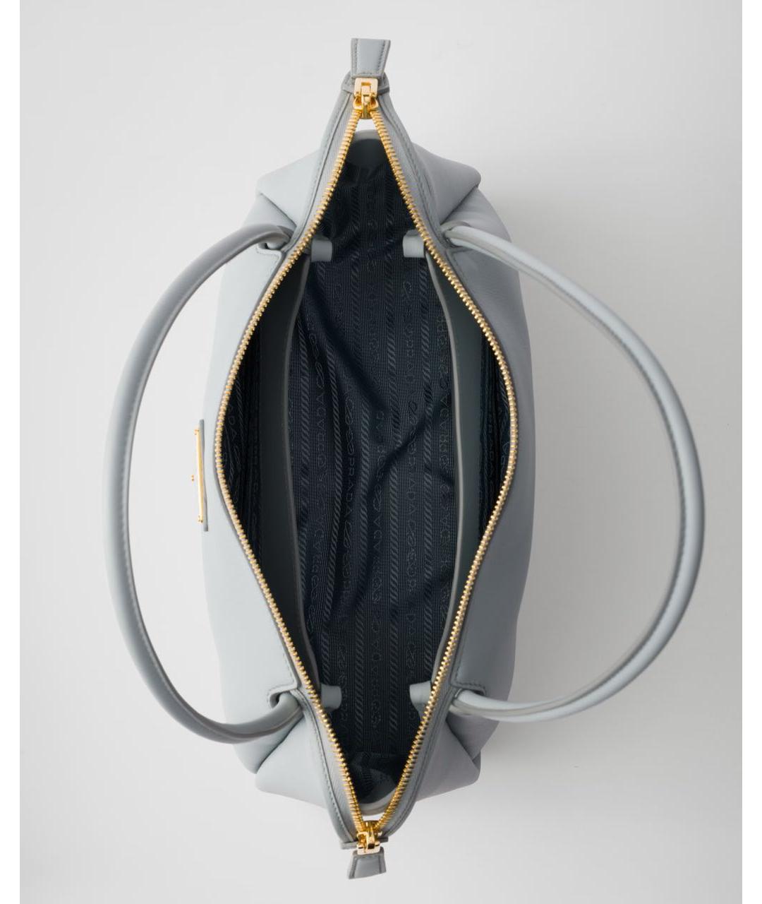 PRADA Голубая кожаная сумка через плечо, фото 4