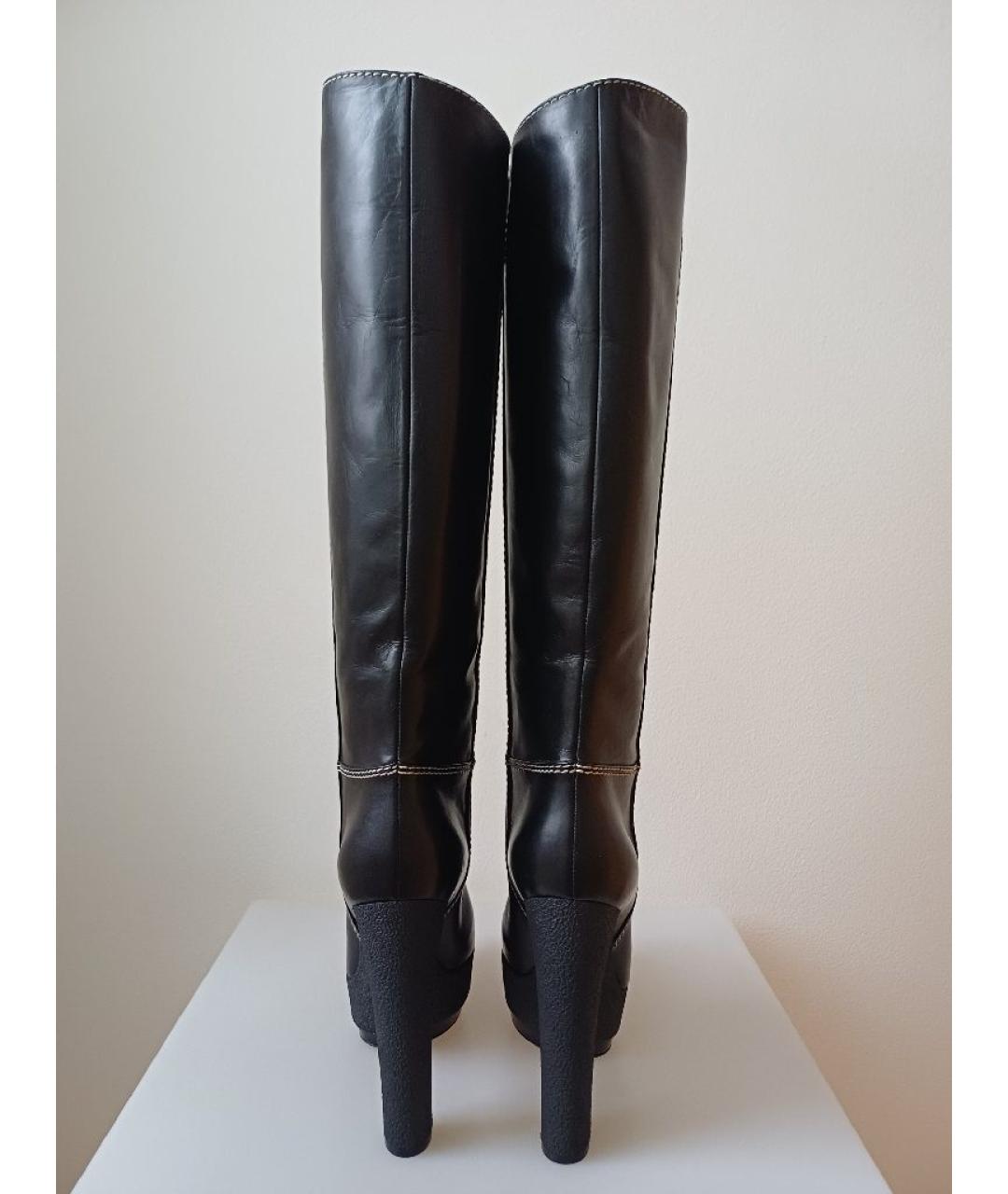 CASADEI Черные кожаные сапоги, фото 8