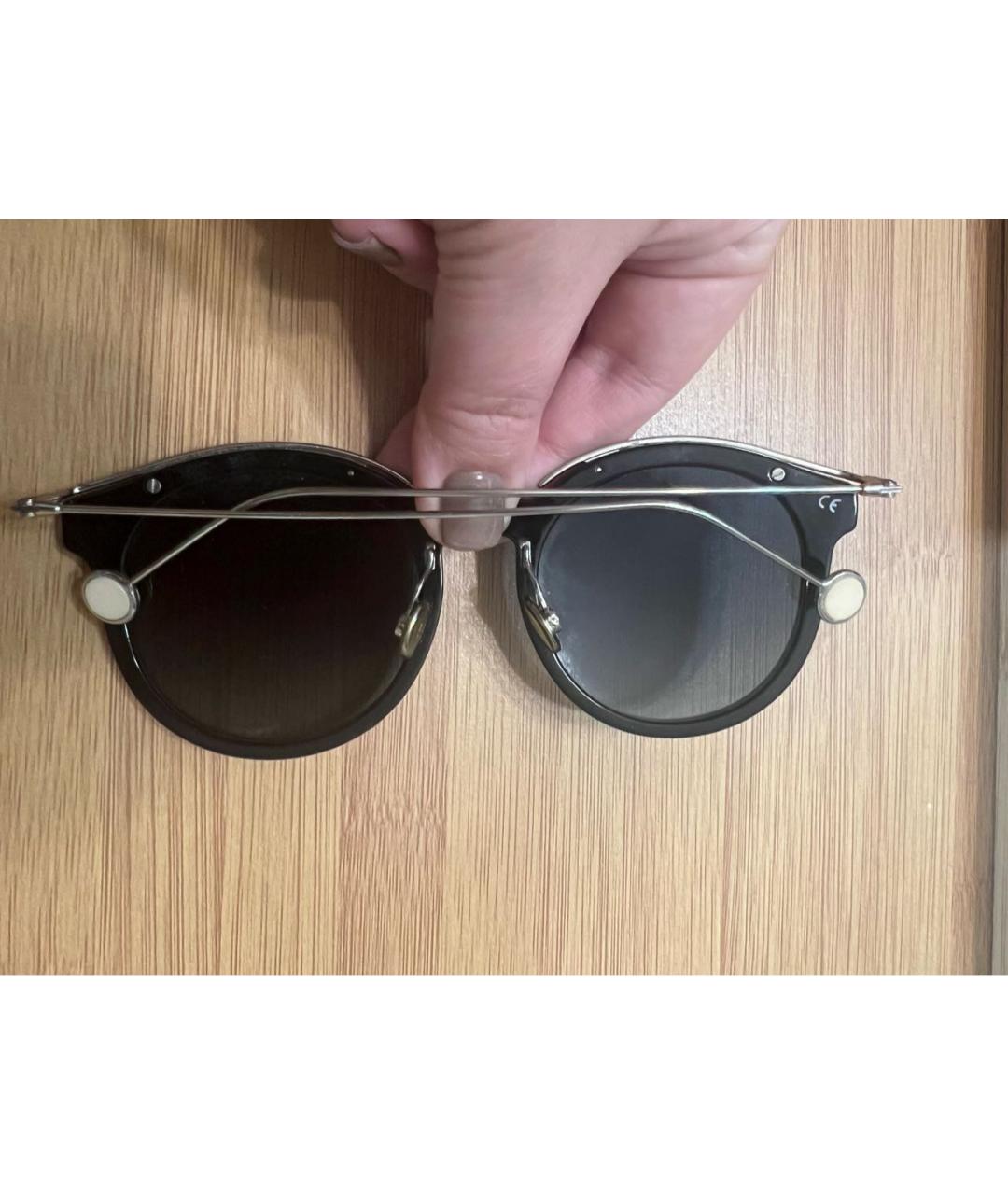 CHRISTIAN DIOR Черные пластиковые солнцезащитные очки, фото 3